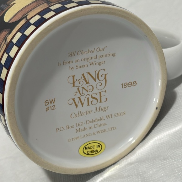 Vintage Teacher’s All Checked Out Coffee Mug Susan Winget #12 Lang & Wise NEW - Picture 11 of 14